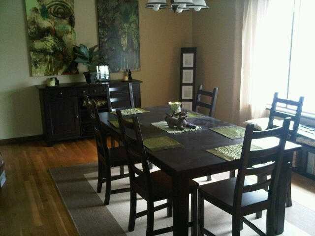 large dining room with huge window that overlooks the lake. great views from everywhere in this home
